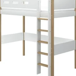 Nor Hochbett mit senkrechter Leiter /eiche^FLEXA Discount