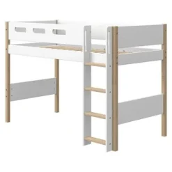 Nor Mittelhohes Bett mit senkrechter Leiter /eiche^FLEXA Online