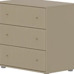 Saga Kommode mit 3 Schubladen mit Rillen^FLEXA