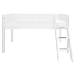 White Halbhohes Bett mit Schrägleiter^FLEXA Online