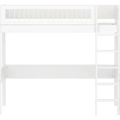 White Hochbett 90x200cm mit Streben Absturzsicherung^FLEXA Clearance