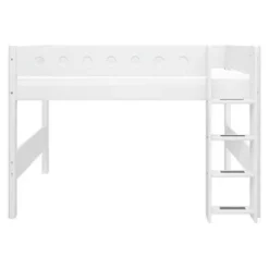 White Mittelhohes Bett mit senkrechter Leiter^FLEXA Best