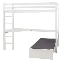 ECO Dream Hochbett Mega 90x200 cm mit Lounge-Modul (inkl. Passender Matratze) und Schreibtisch^Hoppekids Clearance