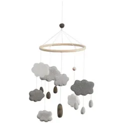 Filz-Mobile Wolken grau^Sebra Hot