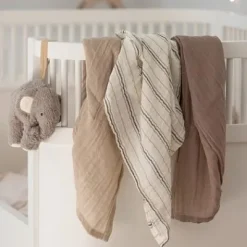 Spucktücher 3er Set cream stripe/beige^Sebra Discount